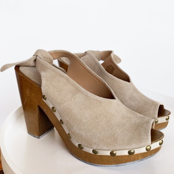 ULLA JOHNSON suede slingback heeled sandals Womens size 39 - Picture 1 of 10